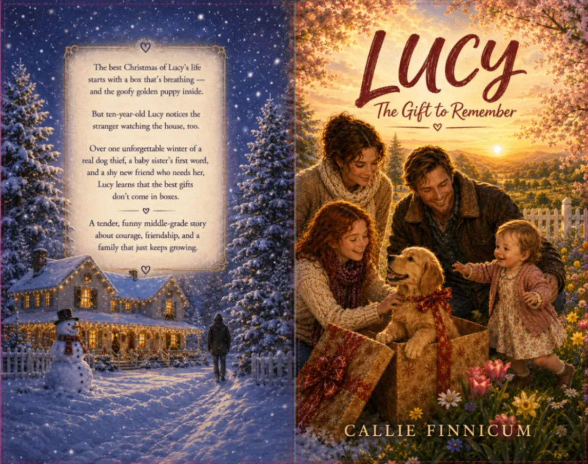 Front cover artwork for Lucy: The Gift to Remember, shown from a wraparound spread