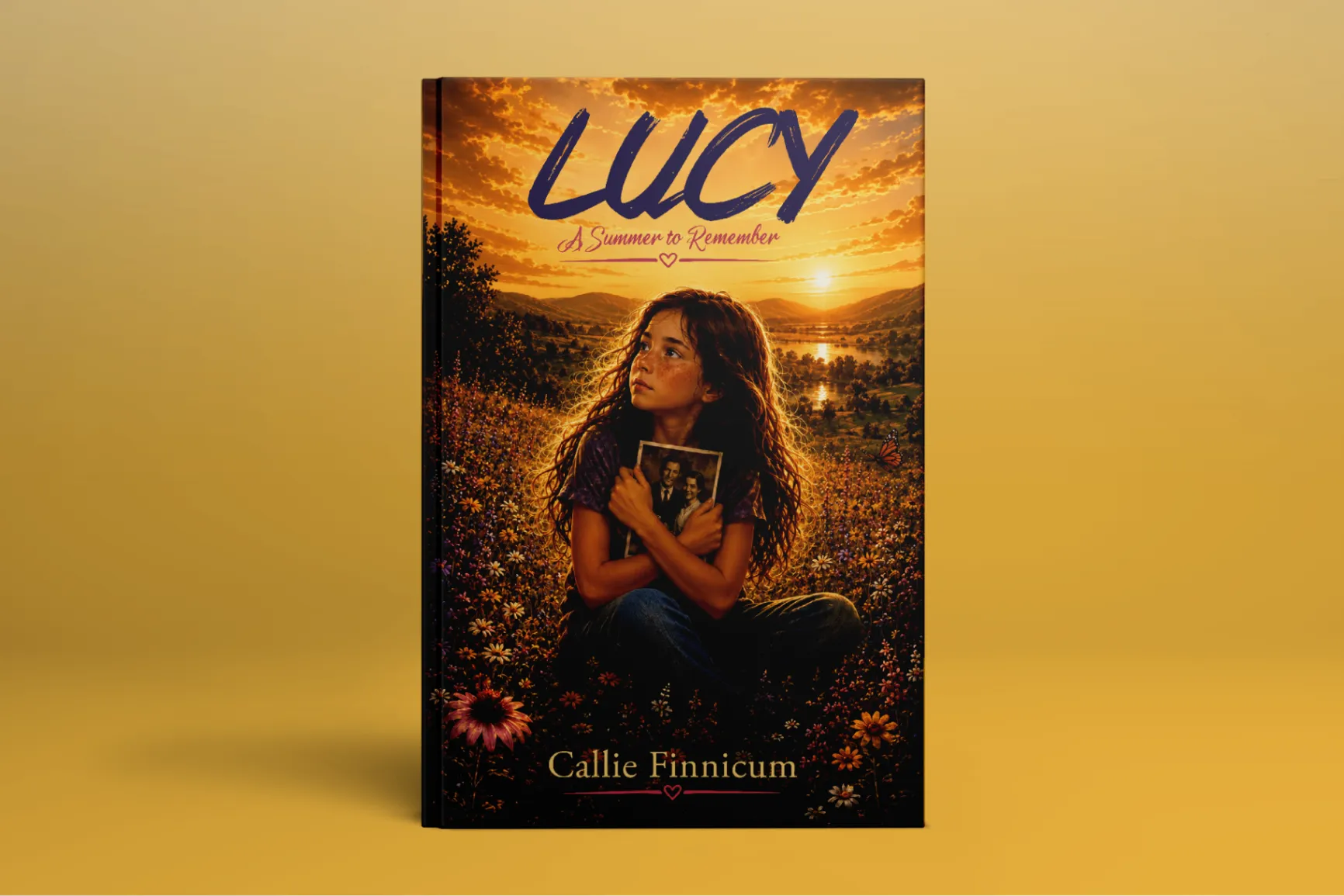Front cover artwork for Lucy: A Summer to Remember, shown against a warm golden background